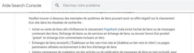 Achat de lien, vu par Google