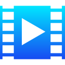 Vidéo bleu icone