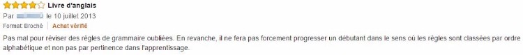 Témoignage d’un client sur un Ebook, vendu sur Amazon
